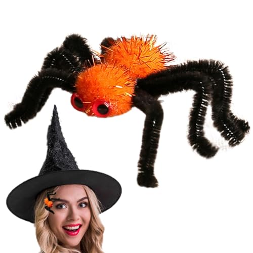 Spinnen-Haarnadel, Halloween-Haarspangen | Realistische Spinnenhaar-Accessoires aus Plüsch - Große Spinnenkrallenklammern, Halloween-Haarnadeln, Haarspangen für von YAVQVIN