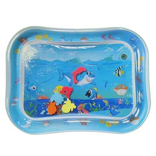 Wasser-Sensormatte, Wassermatte für Babys | Fischwasser-Spielmatte mit Meeresmotiv, PVC-Unterlage | Große interaktive Wasserspielmatte, aufblasbare Cool Comfort-Wassermatte für sommerliche Abkühlung von YAVQVIN