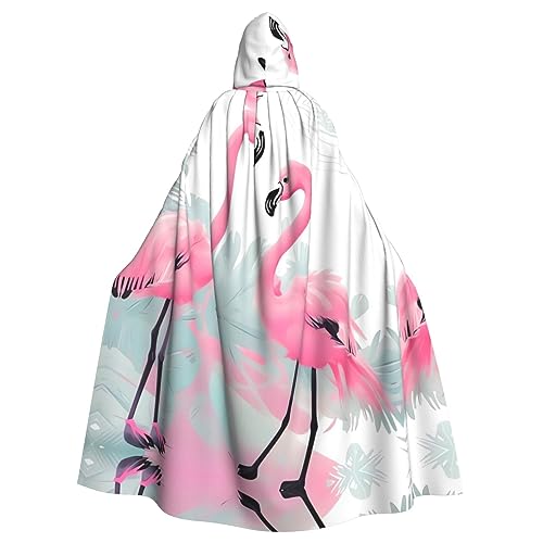 Liebes-Flamingo-Umhang, Unisex, mit Kapuze, Halloween-Kostüm, Party-Umhang, kann für Party, Karneval, Halloween, Kostümparty, Schwarz, Schwarz, Einheitsgröße von YAzgaN