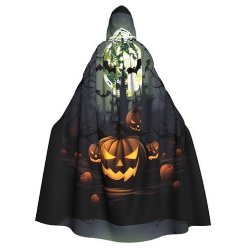 YBAOFU Halloween Zauberer Hexe Kapuzenmantel Umhang Weihnachten Hoodies Umhang Cosplay für Erwachsene Männer Frauen Urlaub Gastgeschenke Partyzubehör Kleider Kleidung Kostüm – Halloween, Mond von YBAOFU