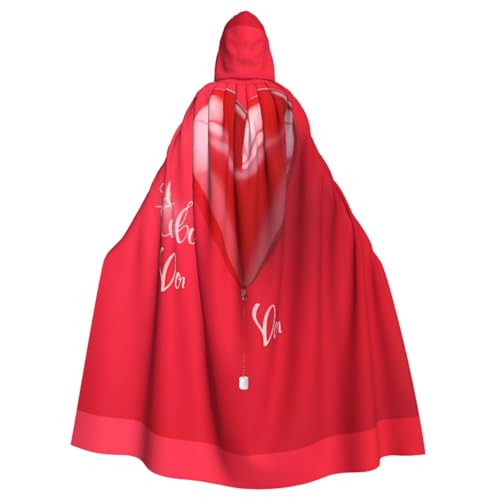 YBAOFU Halloween Zauberer Hexe Kapuzenmantel Umhang Weihnachten Hoodies Umhang Cosplay für Erwachsene Männer Frauen Urlaub Gastgeschenke Partyzubehör Kleider Kleidung Kostüm – Romantischer Herzballon von YBAOFU