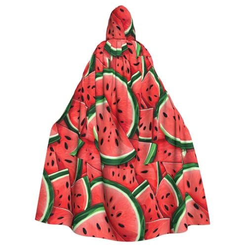 YBAOFU Halloween Zauberer Hexe Kapuzenmantel Umhang Weihnachten Hoodies Umhang Cosplay für Erwachsene Männer Frauen Urlaub Gastgeschenke Partyzubehör Kleider Kleidung Kostüm – Rote Wassermelone von YBAOFU