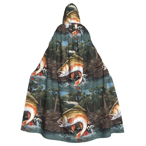 YBAOFU Halloween Zauberer Hexe Kapuzenmantel Umhang Weihnachten Hoodies Umhang Cosplay für Erwachsene Männer Frauen Urlaub Gastgeschenke Partyzubehör Kleider Kleidung Kostüm – Saflorfliegende Fische von YBAOFU