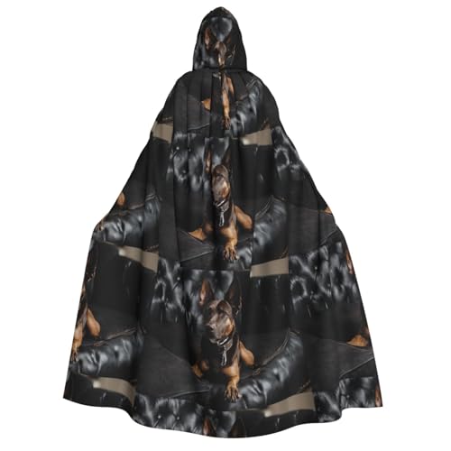 YBAOFU Halloween Zauberer Hexe Kapuzenmantel Umhang Weihnachten Hoodies Umhang Cosplay für Mode Männer Frauen Urlaub Gastgeschenke Partyzubehör Kleider Kleidung Kostüm – Brauner Labrador Retriever von YBAOFU