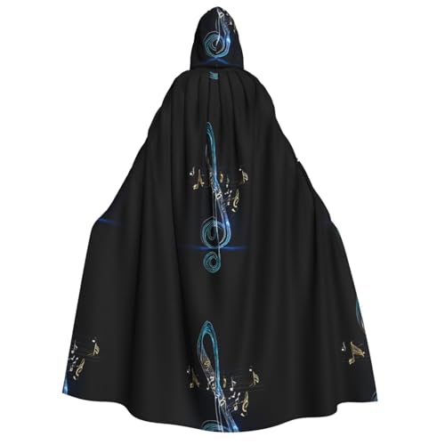 YBAOFU Halloween Zauberer Hexe Kapuzenmantel Umhang Weihnachten Hoodies Umhang Cosplay für Mode Männer Frauen Urlaub Gastgeschenke Partyzubehör Kleider Kleidung Kostüm – Bunte Musik von YBAOFU