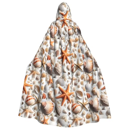 YBAOFU Halloween Zauberer Hexe Kapuzenmantel Umhang Weihnachten Hoodies Umhang Cosplay für Mode Männer Frauen Urlaub Gastgeschenke Partyzubehör Kleider Kleidung Kostüm – Muschel Sandstrand von YBAOFU