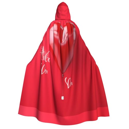 YBAOFU Halloween Zauberer Hexe Kapuzenmantel Umhang Weihnachten Hoodies Umhang Cosplay für Mode Männer Frauen Urlaub Gastgeschenke Partyzubehör Kleider Kleidung Kostüm – Romantischer Herzballon von YBAOFU