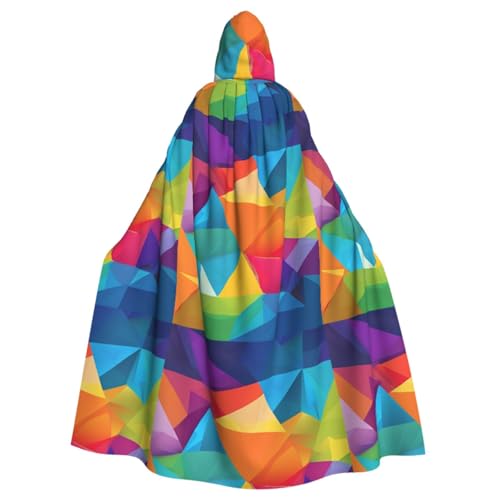 YBAOFU Halloween Zauberer Hexe Mit Kapuze Robe Kleid, Weihnachten Hoodies Cape Cosplay für Erwachsene Männer Frauen Urlaub Bevorzugungen Party Lieferungen Kleider Kleidung Kostüm - Regenbogen von YBAOFU