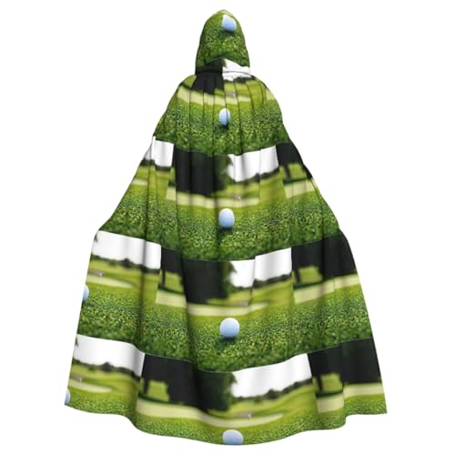 YBAOFU Halloween Zauberer Hexe Mit Kapuze Robe Kleid, Weihnachten Hoodies Cape Cosplay für Erwachsene Männer Frauen Urlaub Bevorzugungen Party Lieferungen Kleider Kleidung Kostüm - schöner Golfplatz von YBAOFU