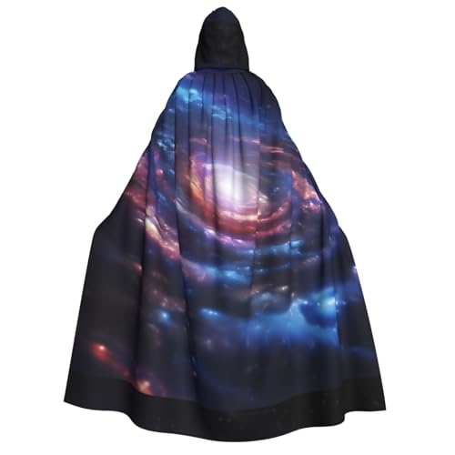 YBAOFU Halloween Zauberer Hexe Mit Kapuze Robe Kleid, Weihnachten Hoodies Cape Cosplay für Mode Männer Frauen Urlaub Bevorzugungen Party Lieferungen Kleider Kleidung Kostüm - Space Spirale Kosmische von YBAOFU