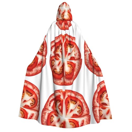 YBAOFU Halloween Zauberer Hexe Mit Kapuze Robe Kleid, Weihnachten Hoodies Cape Cosplay für Mode Männer Frauen Urlaub Bevorzugungen Party Lieferungen Kleider Kleidung Kostüm - Tomate Scheibe von YBAOFU