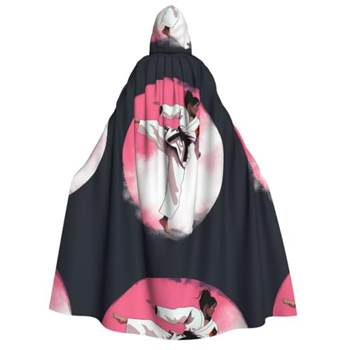 YBAOFU Halloween Zauberer Hexe Mit Kapuze Robe Mantel, Weihnachten Hoodies Cape Cosplay für Mode Männer Frauen Urlaub Bevorzugungen Partybedarf Kleider Kleidung Kostüm - Taekwondo Design von YBAOFU