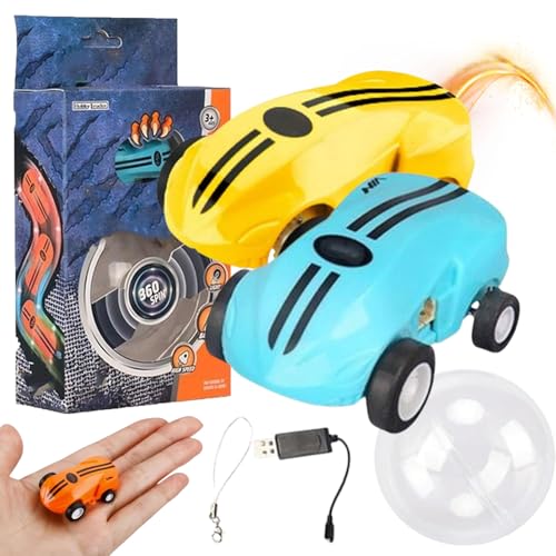 YBJUTT Flashspin Mini Racer, Rapid Monster Toys, Flash Spin Mini Racer, 360° Mini High Speed Car, Stunt Rotation Pocket Mini Toy Car Racing Model, Mini Toy Car Racing Model with RGB Light (Mix) von YBJUTT