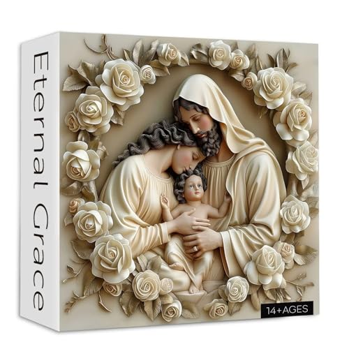 Christliche Jesus Puzzles für Erwachsene 1000 Teile, Jesus Christus Puzzle Jigsaw Puzzles Osterpuzzle, Religiöses Spirituelles Bibelpuzzle für Wohnzimmer Wandmalerei (A) von YBWZH