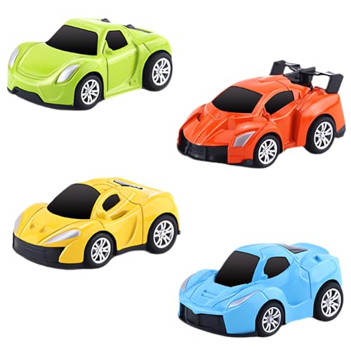 YCFAIIKG 4 Stück Mini Zurückziehen Spielzeugautos,Mini Pull Back Autos Set,Legierung Spielzeugauto Kleine Autos mit Rückzug Kinderspielzeug Fahrzeuge für Kleinkinder Mädchen Jungen Spielzeug Geschenk von YCFAIIKG