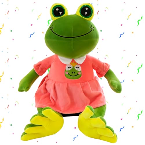 YCFAIIKG Frosch Kuscheltier Kinder,Frog Plush Toy,Cartoon Frosch Puppen Plüsch Spielzeug Stuffed Kuscheltier für Kinder Mädchen Jungen Geschenke -30cm von YCFAIIKG