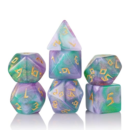 Gaming Dices Set Polyeders Set Für Unterhaltung RPGs Dices Qualität Gemischte Farben Für 7pcs Set Für 7pcs von YCHUCH