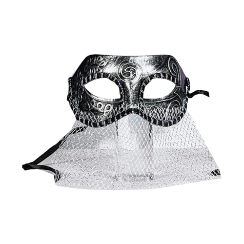 YCHUCH Lace Net Masquerade Maske Halbgesichtsmaske Maskerade Dekorationsmaske Für Männer Halloween Cosplay Enthusiasten von YCHUCH