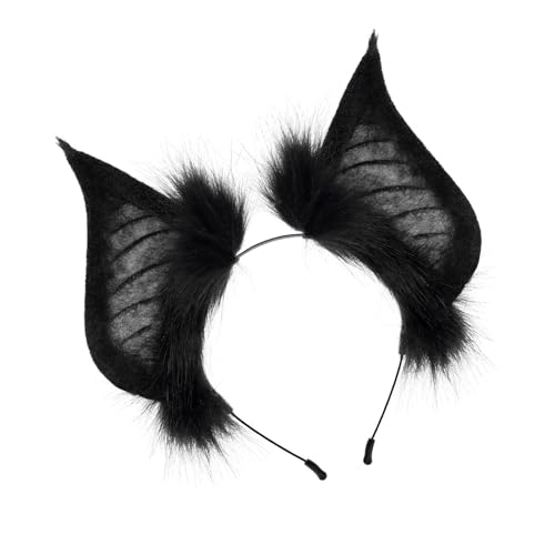 YCHUCH Pelziger Bat Hair Hoop Cosplay Anime Cosplay Halloween Cartoon Rollenspiele Pursuit Prom Party Live Show Accessoires von YCHUCH