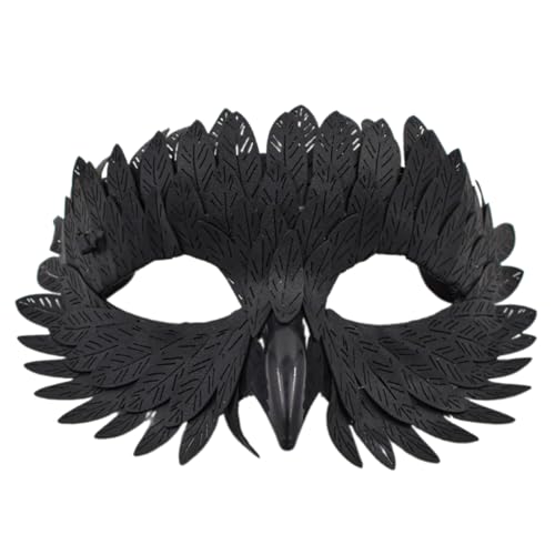 YCHUCH Tiermaske Maskerade Maske Halloween Maske Halbgesichtsmaske Rollenspielmaske Karnivale Maske Vogelschnabel Gefiederte Maske von YCHUCH