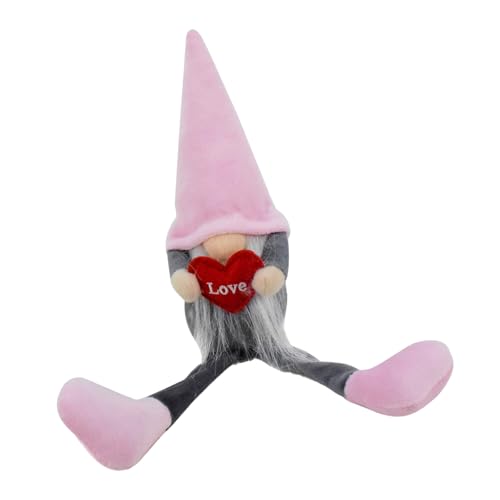 YCHUCH Valentinstag Gnomes Halten Herzgeschenk In Hand Puppen Für Frau Ehemann Ehepaar Freundin Festival von YCHUCH