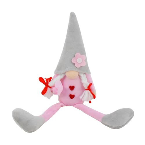 YCHUCH Valentinstag Gnomes Halten Herzgeschenk In Hand Puppen Für Frau Ehemann Ehepaar Freundin Festival von YCHUCH