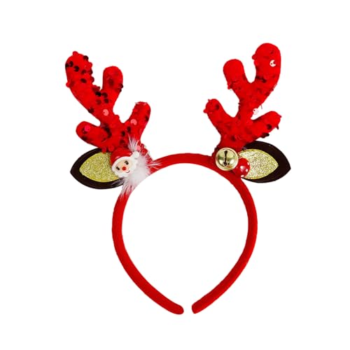 YCHUCH Weihnachtsfeier Accessoires Elk Elk Stirnband Saisonal Festival Requisiten Haarband Family Geting Christmas Hairhoop von YCHUCH