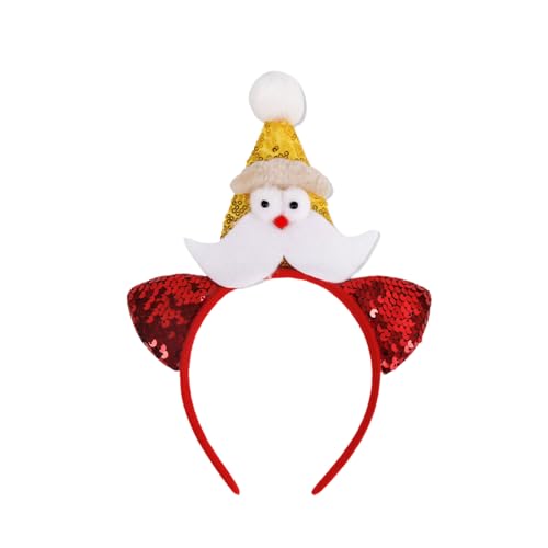 YCHUCH Weihnachtsfeier Accessoires Elk Elk Stirnband Saisonal Festival Requisiten Haarband Family Geting Christmas Hairhoop von YCHUCH