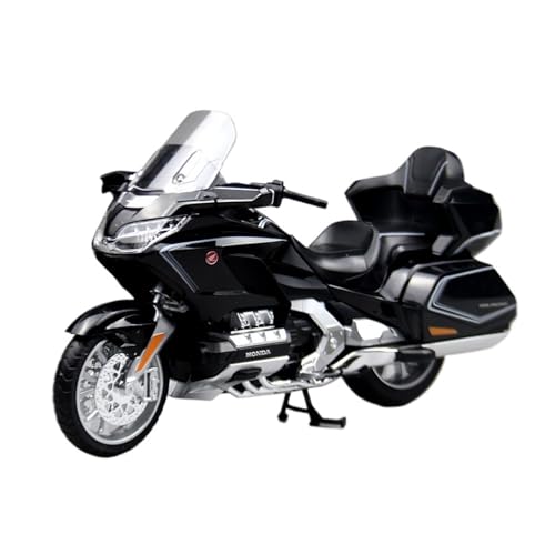 Motorrad in Limitierter Auflage 1:11 Für Honda Gold Wing Legierung Motorrad Modell Motorrad Spielzeug Sammlung Ornamente Hobby Souvenir(Black) von YCNXEB