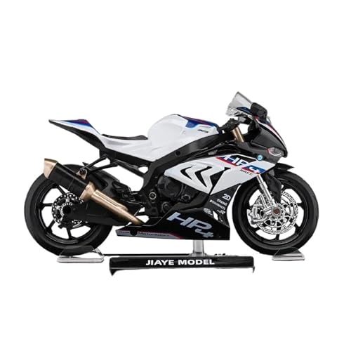 Motorrad in Limitierter Auflage 1:12 Für BMW HP4 Legierung Mit Sound Und Licht Motorrad Modell Sammlung Spielzeug Erwachsene Hobby Souvenirs Hobby Souvenir(White) von YCNXEB