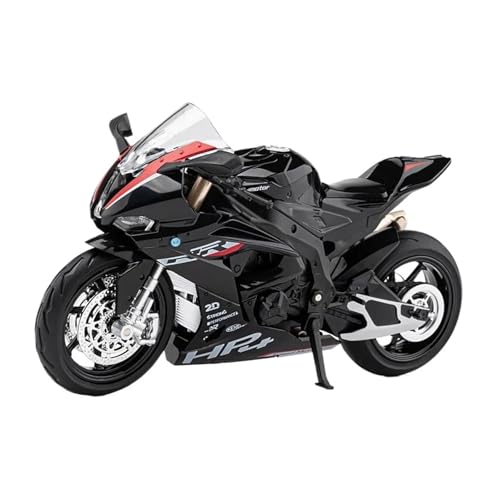 Motorrad in Limitierter Auflage 1:12 Für BMW HP4 Mit Sound Und Licht Klassische Legierung Motorrad Modell Sammlung Display Dekoration Hobby Souvenir(Black) von YCNXEB