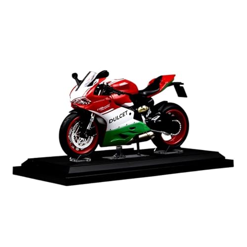 Motorrad in Limitierter Auflage 1:12 Für Ducati 1199 Legierung Motorrad Modell V4S Lokomotive Spielzeug Sammlung Ornamente Hobby Souvenir(Red Green) von YCNXEB