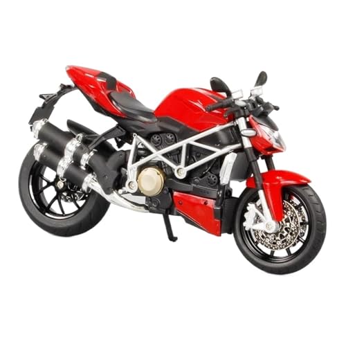 Motorrad in Limitierter Auflage 1:12 Für Ducati Street Fighter S V4-Legierung Druckguss-Motorradmodell Sound- Und Lichtkollektion Ornamente Hobby Souvenir(Red) von YCNXEB