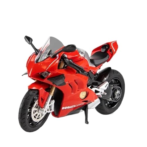 Motorrad in Limitierter Auflage 1:12 Für Ducati V4S Panigale Racing Simulation Legierung Motorrad Modell Mit Sound Und Licht Sammlung Hobby Souvenir(Red) von YCNXEB