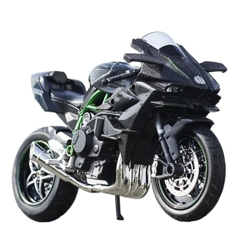 Motorrad in Limitierter Auflage 1:12 Für Kawasaki H2R Legierung Racing Simulation Motorrad Modell Sound Und Licht Sammlung Kinder Spielzeug Hobby Souvenir(Green) von YCNXEB