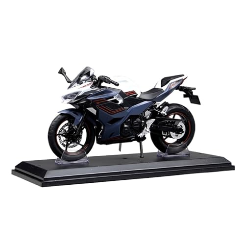 Motorrad in Limitierter Auflage 1:12 Für Kawasaki Ninja400 Legierung Motorrad Modell Simulation Beleuchtung Ornamente Sammlung Hobby Souvenir(Gray White) von YCNXEB