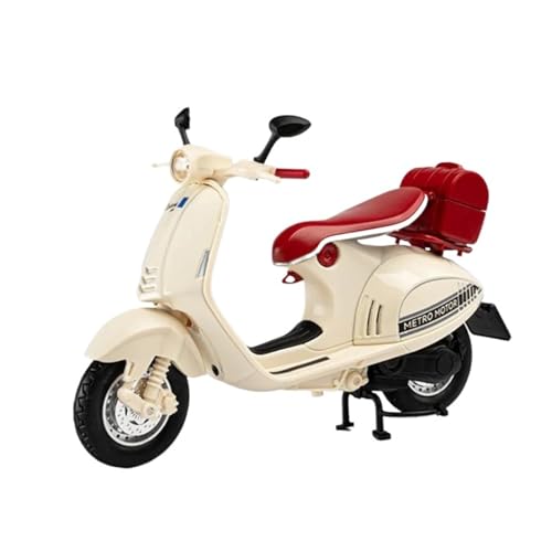 Motorrad in Limitierter Auflage 1:12 Für Vespa 946 Freizeit-Motorradmodell Aus Legierung Mit Sound- Und Lichtsimulation, Souvenirs Zur Sammlung Hobby Souvenir(White) von YCNXEB