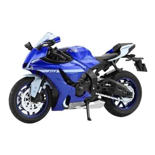 Motorrad in Limitierter Auflage 1:12 Für Yamaha YZF-R1 Legierung Druckguss Motorrad Modell Simulation Sammlung Sound Und Licht Hobby Souvenir(Blue) von YCNXEB