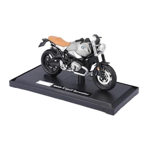 Motorrad in Limitierter Auflage 1:18 Für BMW 1250GS R NineT Klassisches Motorradmodell Aus Legierung Statisches Spielzeug Souvenirsammlung Hobby Souvenir(Silver BMW RnineT) von YCNXEB