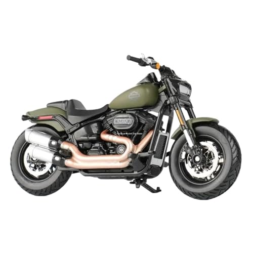 Motorrad in Limitierter Auflage 1:18 Für Harley Davidson 2022 Fat Bob 114 Alloy Classic Motorradmodell-Simulationssammlung Hobby Souvenir(Green) von YCNXEB