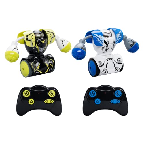 YCOO 54321 Twin Pack by Silverlit, ferngesteuerte Roboter, Spielzeugroboter, Kampfroboter, Soundeffekte, grün, ab 5,6,7,8,9,10 Jahre, Kombat Blau und Gelb-Eco Verpackung, 45,7 x 45,7 cm von Silverlit