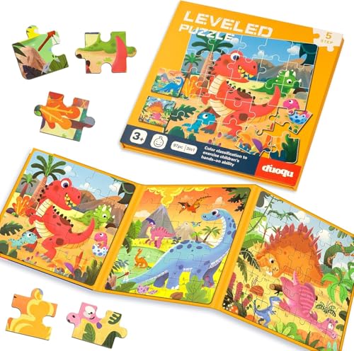 YCSYHQQX Magnetisches Puzzle, Magnet Puzzle ab 3 Jahre, Magnetpuzzle, Kinderpuzzle Magnet für Kinder, Pädagogisches Spielzeug für Kinder Jungen und Mädchen, Kindergeburtstag Geschenke (Dinosaurier) von YCSYHQQX