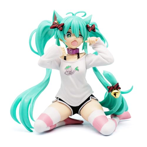 Action Figuren, Mikus Figuren Statue, Hatsunes Actionfigur Mikus, Anime Figuren Modell Statue, Puppe Desktop-Ornamente,Geschenke für Anime-Fans, Kinder (Sitzposition) von YCVBCY