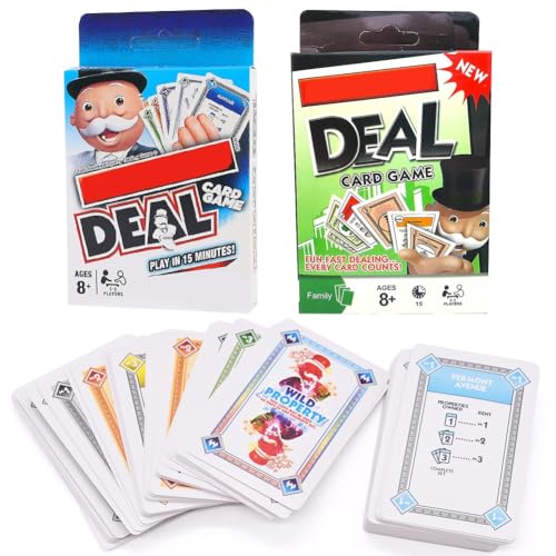 YCVBCY Monoplly Kartenspiel, 2PCS Brettspiele Deal Kartenspiel Gesellschaftspiel Schnelles Spiel Reisespiel-Kartenspiele Familien Spielablauf für Familien und Kinder ab 7 Jahren YCVBCY Monoplly Kartenspiel, 2PCS Brettspiele Deal Kartenspiel Gesellschaftspiel Schnelles Spiel Reisespiel-Kartenspiele Familien Spielablauf für Familien und Kinder ab 7 Jahren von YCVBCY