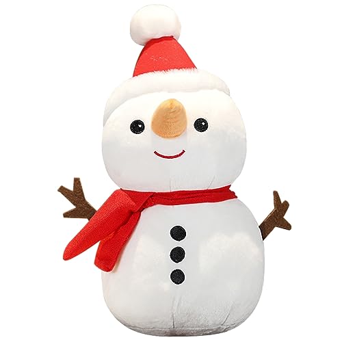 YCVBCY Weihnachten Schneemann Puppe, 23CM Weihnachten Dekoration Stofftiere, Kawaii Plüsch Spielzeug für Kinder Mädchen Jungen von YCVBCY