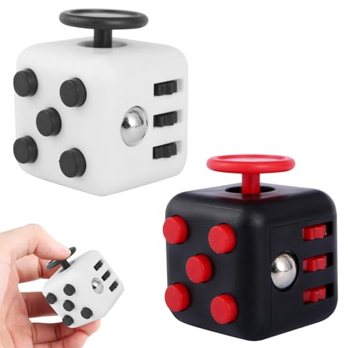 2 Stücke Fidget Cube Anti Stress Würfel Toy Erwachsene Stressabbau Spielzeug Adhs Anti-Stress, Stressabbau, Anti Angst & Nervosität, Konzentrationshilfe, Fidget Würfel Cube von YCZCHE14