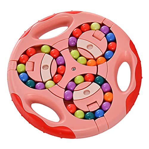 Rotierend Magic Beans 6 Farben Zweiseitige Rotation Magic Bean Cube Spiel Magic Bean Rotating Cube Kreatives Dekompression Lernspielzeug Für Erwachsene Und Kinder Angst Linderung Spielzeug(Rosa) von YCZCHE14