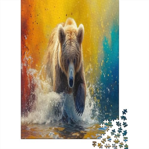 Brown Bär Puzzle 1000 Teile,Puzzle Für Erwachsene, Impossible Puzzle,Puzzle 1000 Puzzle Home DekoRatteion Puzzle,Erwachsenenpuzzle Puzzel 1000pcs (75x50cm) von YDBSILEYD