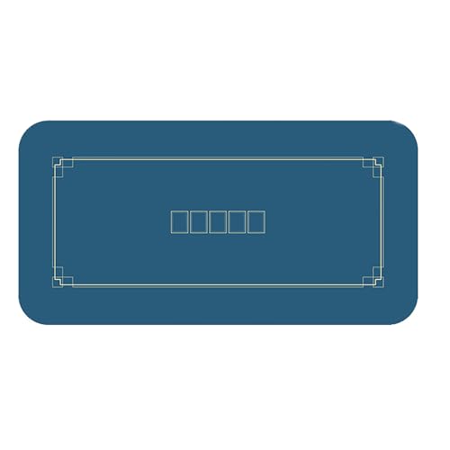 YDHSIKK Poker Matte Filz Layout Pad Maus, Spiel-Layout-Matte for Spieler, Pokerspiel Texas Hold'em, professionelles Casino-Tisch-Layout for Partys zu Hause(Blue,L) von YDHSIKK