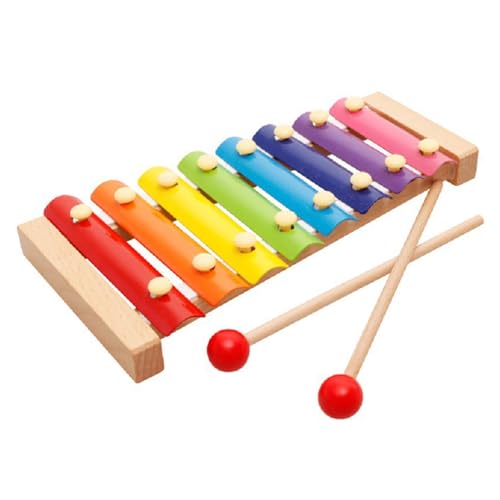 Musikinstrumente für Kinder im Vorschulalter, Lernspielzeug, Kinder-Xylophon mit 2 Schlägeln, buntes Lernspielzeug aus Holz, Geschenke von YDRCESMI